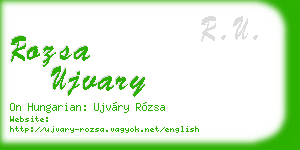 rozsa ujvary business card